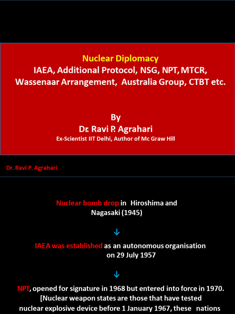 Nuclear Diplomacy | PDF | Nuclear Proliferation | Treaty On The Non ...