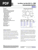 Low Noise, Low Gain Drift, G 2000 Instrumentation Amplifier