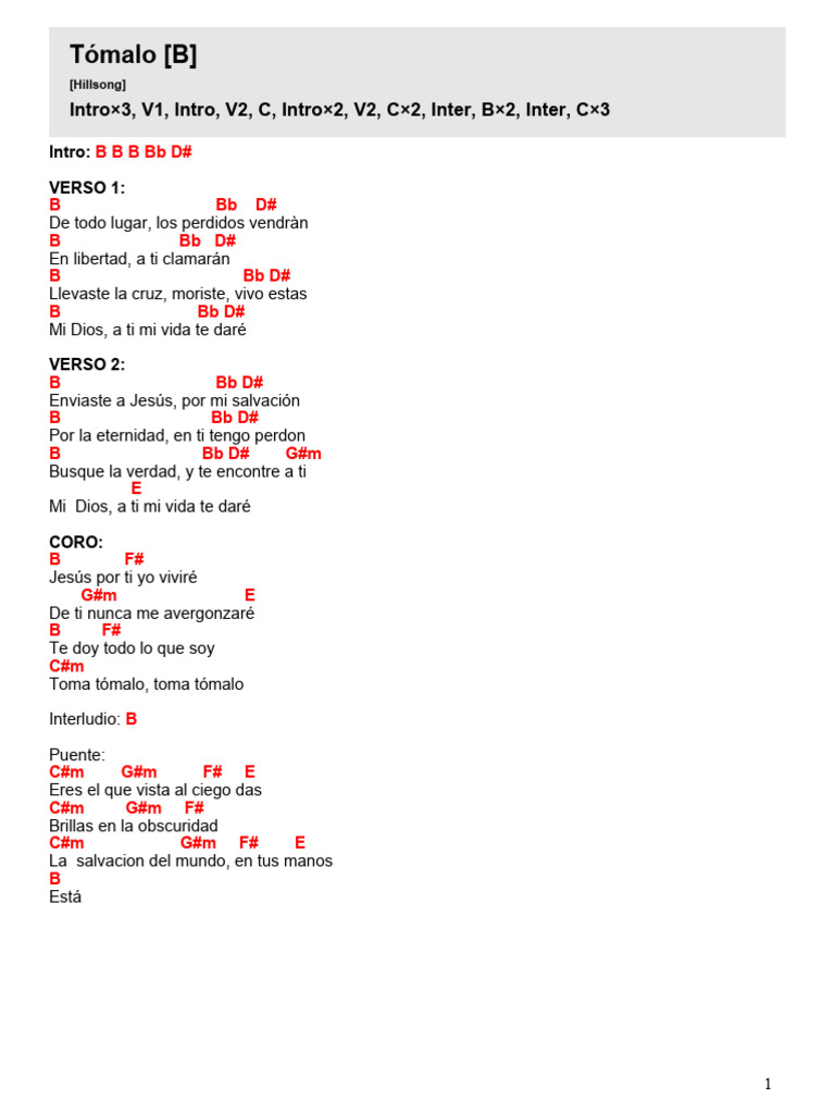Tómalo - B | PDF