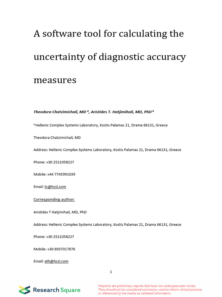A Software Tool For Calculating The Uncertainty of | PDF | Uncertainty ...