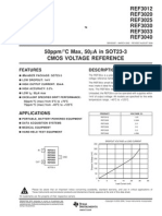 REF3012 REF3020 REF3025 REF3030 REF3033 REF3040 50ppm/ C Max, 50 A in SOT23-3 Cmos Voltage Reference