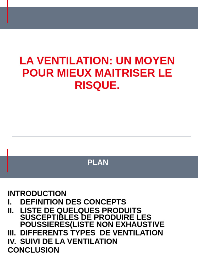 Ventilation Maîtrise des Risques Sanitaires PDF Ventilation — free download