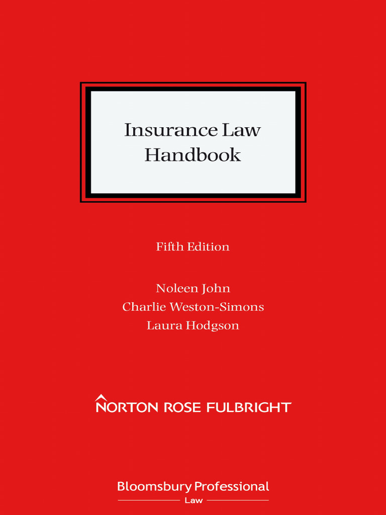 Insurance Law Handbook Overview | PDF | Insurance | Liability Insurance