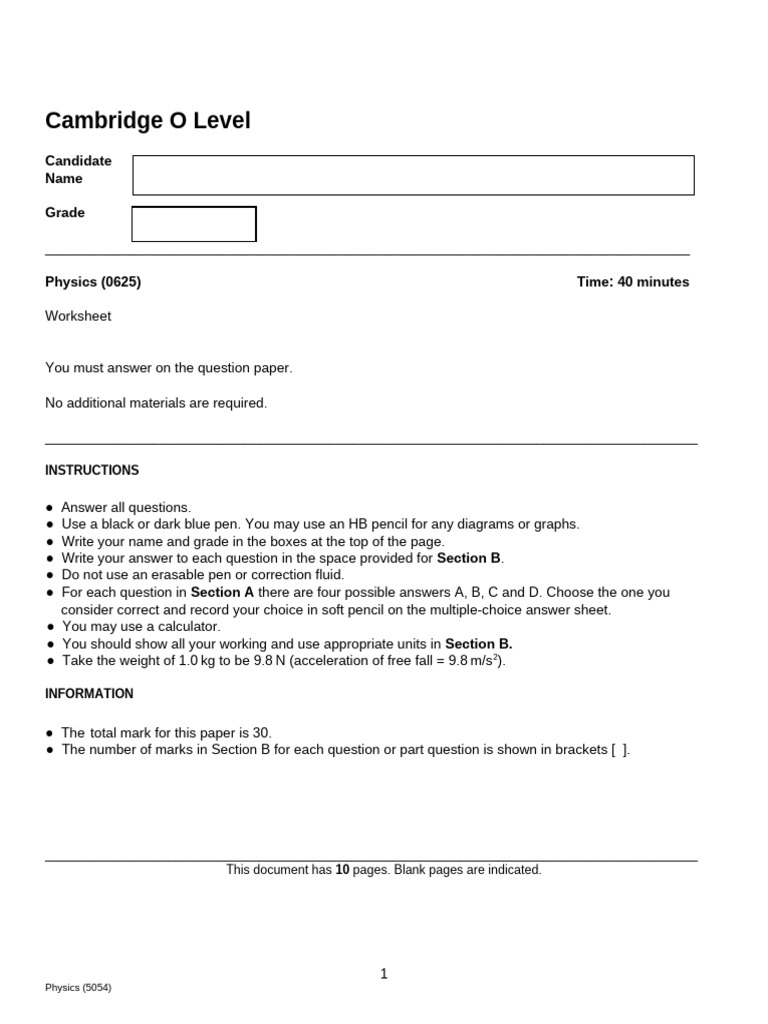 Electrical Quantities Worksheet Pdf
