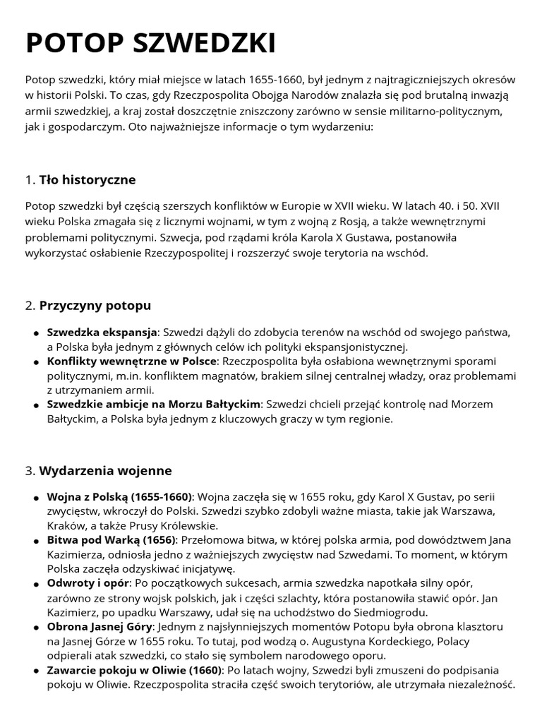 Potop Szwedzki | PDF