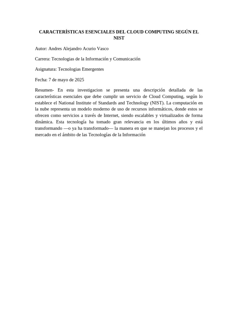 IEEE Cloud Computing NIST | PDF
