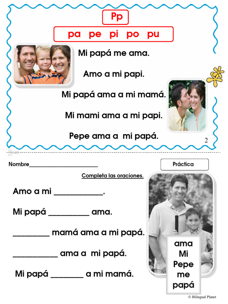 Actividades de Lectura con Sílabas Pa Pe Pi Po Pu | PDF