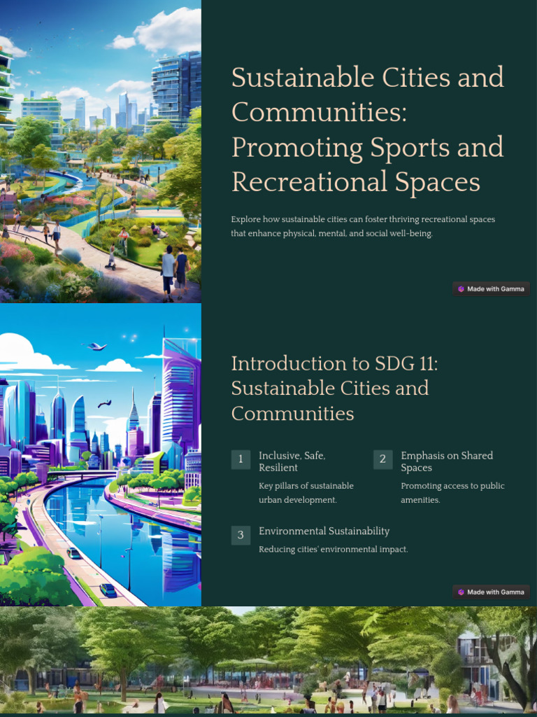 Sustainable Cities and Communities Promoting Sports and Recreational ...