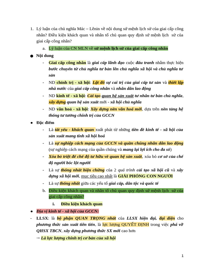 Câu hỏi ôn tập CNXHKH 2023 | PDF