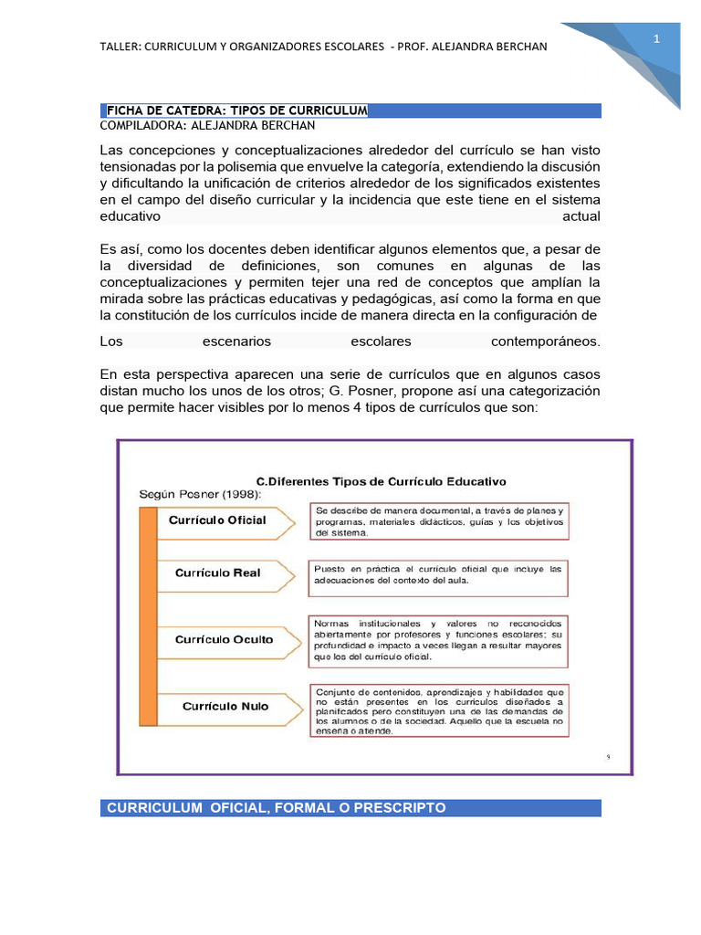 Tipos de Currículo en Educación Escolar | PDF | Plan de estudios | Maestros