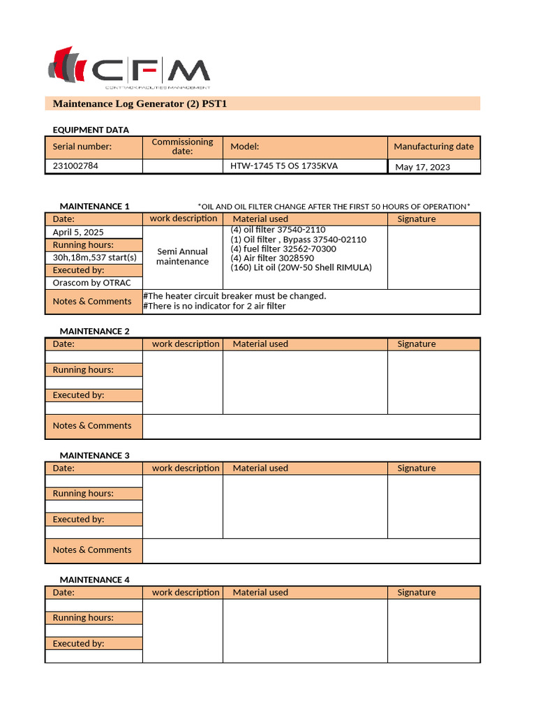 GE 2-REGISTER_OF_MAINTENANCE | PDF
