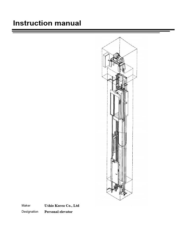 Ushio Personal Elevator Manual | PDF | Elevator | Switch