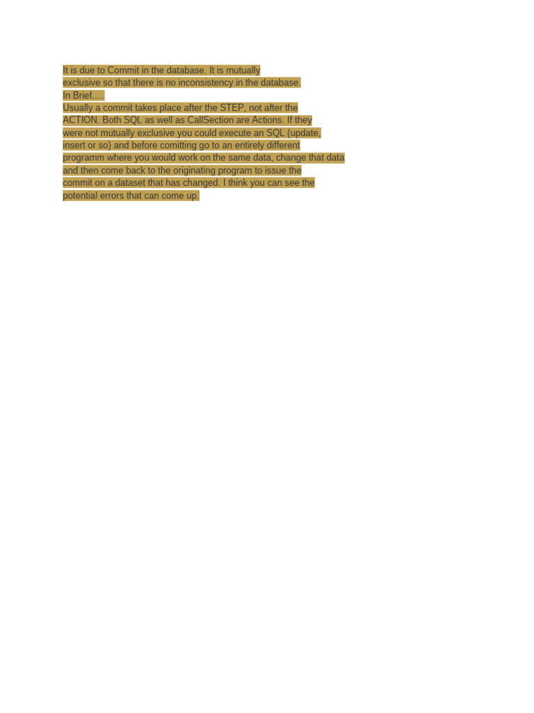 Call Section SQL Action | PDF