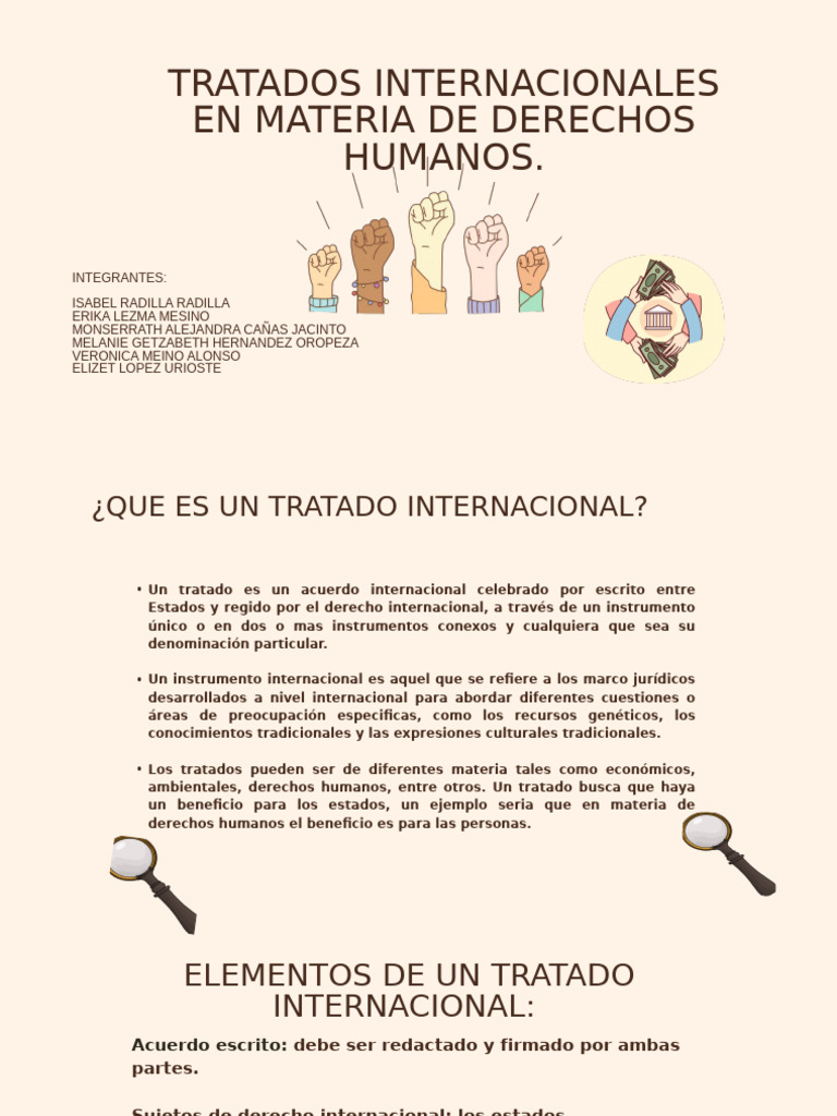 Tratados Internacionales en Materia de Derechos Humanos Históricas ...