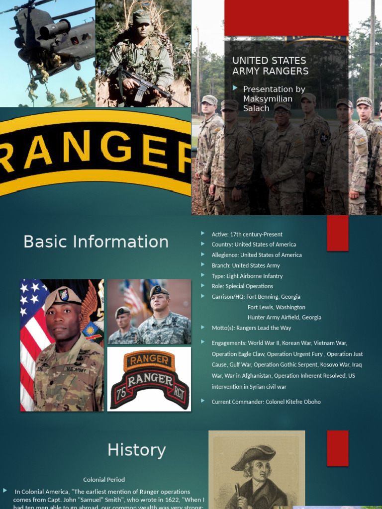 History and Role of U.S. Army Rangers | PDF | United States Army ...