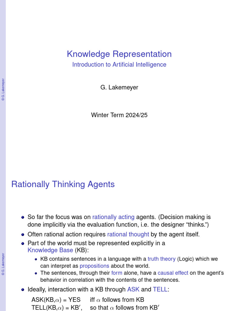 06 Knowledge Representation | PDF | Interpretation (Logic ...