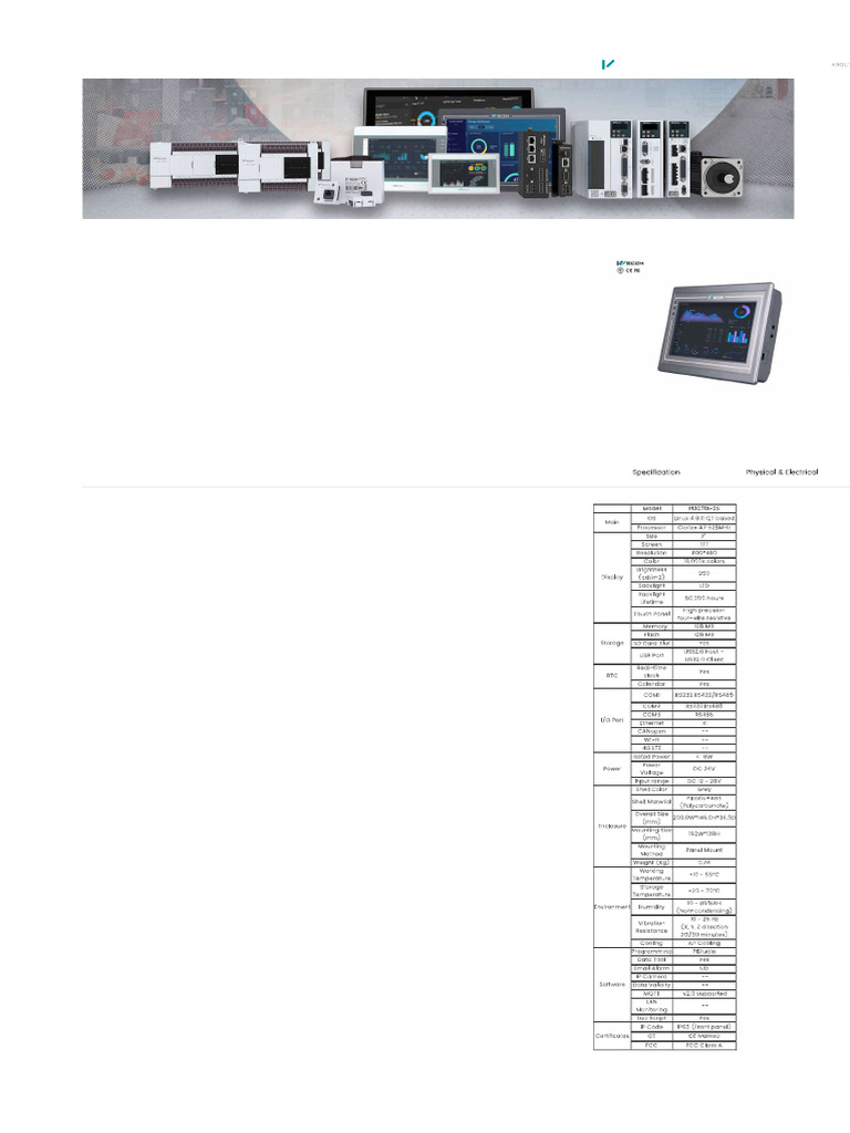Wecon HMI Installation Manual V2.0 | PDF | User Interface | Electrical ...