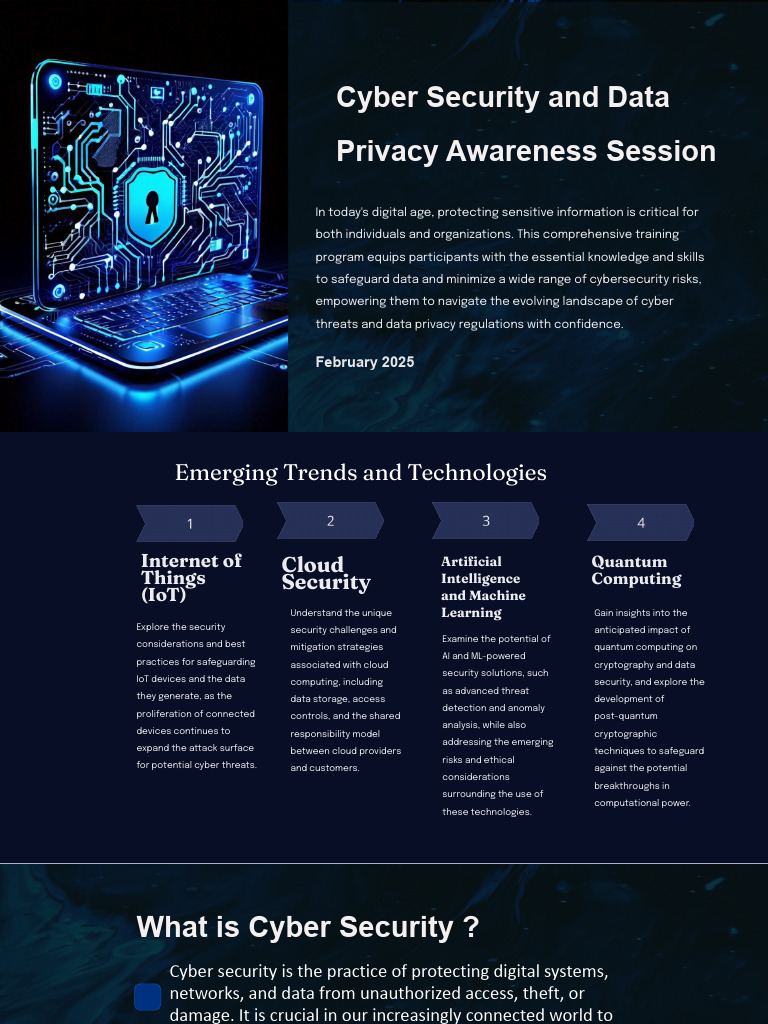 Cybersecurity Awareness Training Overview | PDF | Security | Computer ...