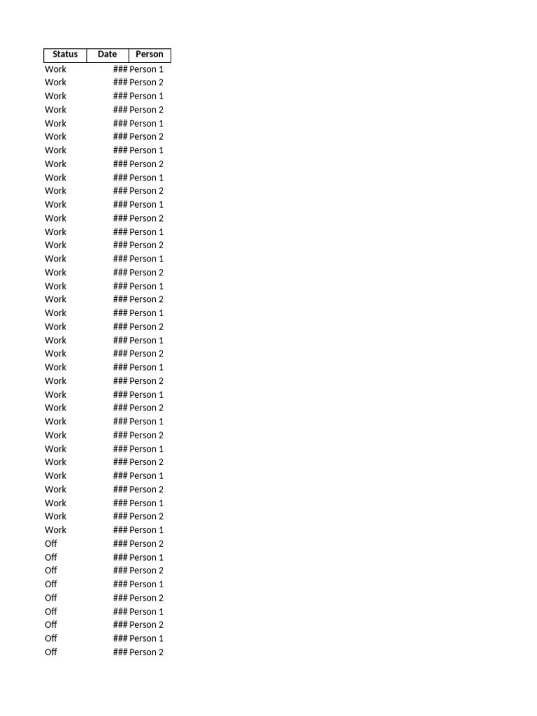 Rotation Schedule 5weekson 4weeksoff | PDF