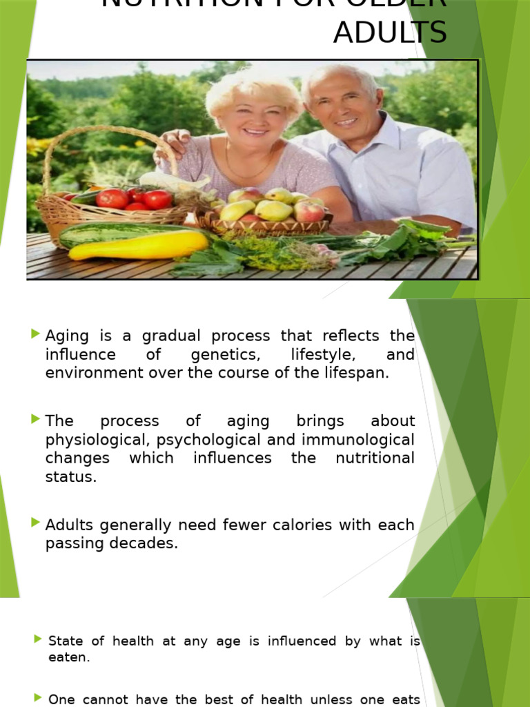 Nutrition For Older Adults | PDF | Vitamin | Vitamin A