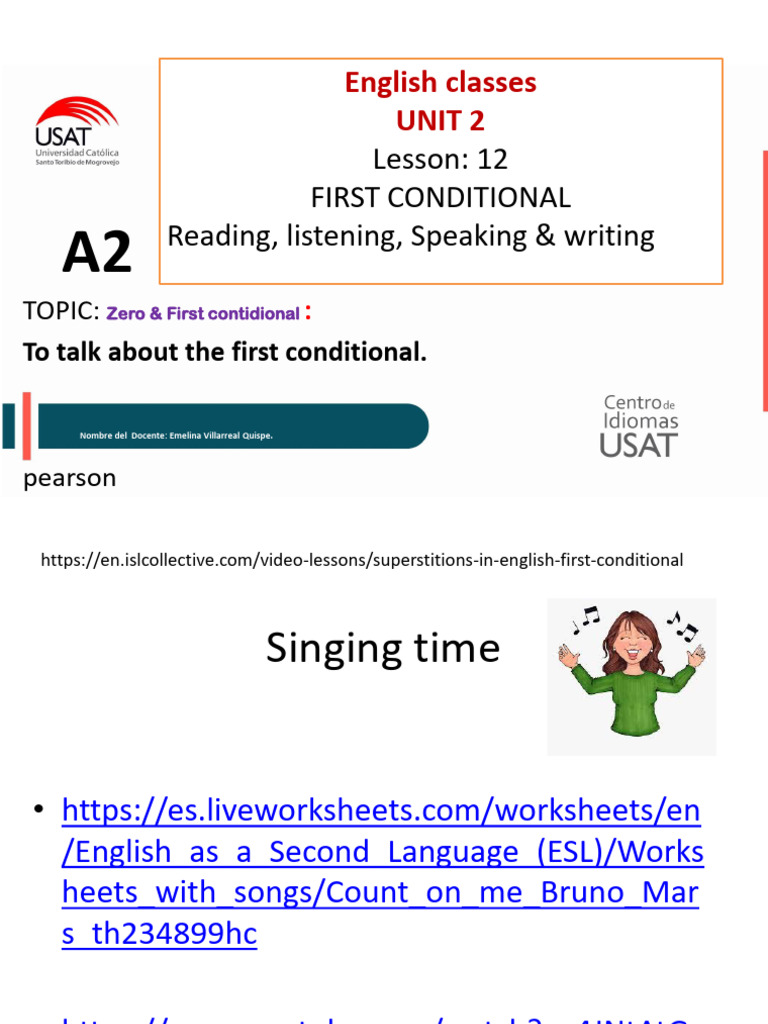 Unit 2 Lesson12 1ST Conditional | PDF | Language Families | Linguistic ...