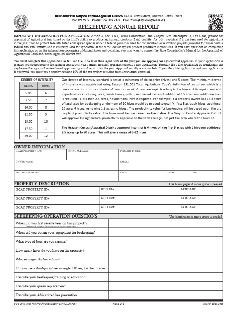 Beekeeping Annual Report Application Guide | PDF | Beehive | Beekeeping