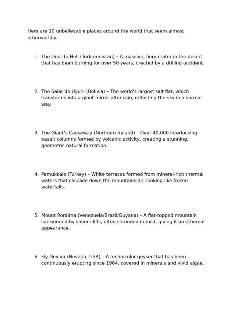 Places You Wont Believe Existing PDF Earth Sciences