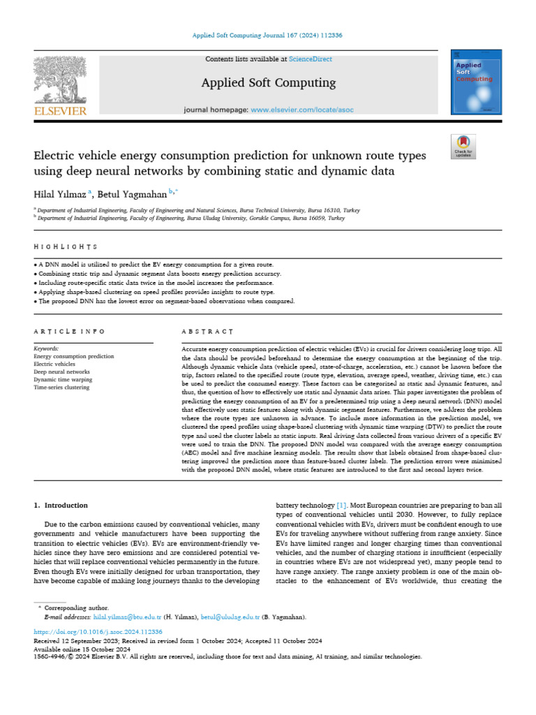 EV Energy Consumption Prediction DNN | PDF | Deep Learning | Cluster ...
