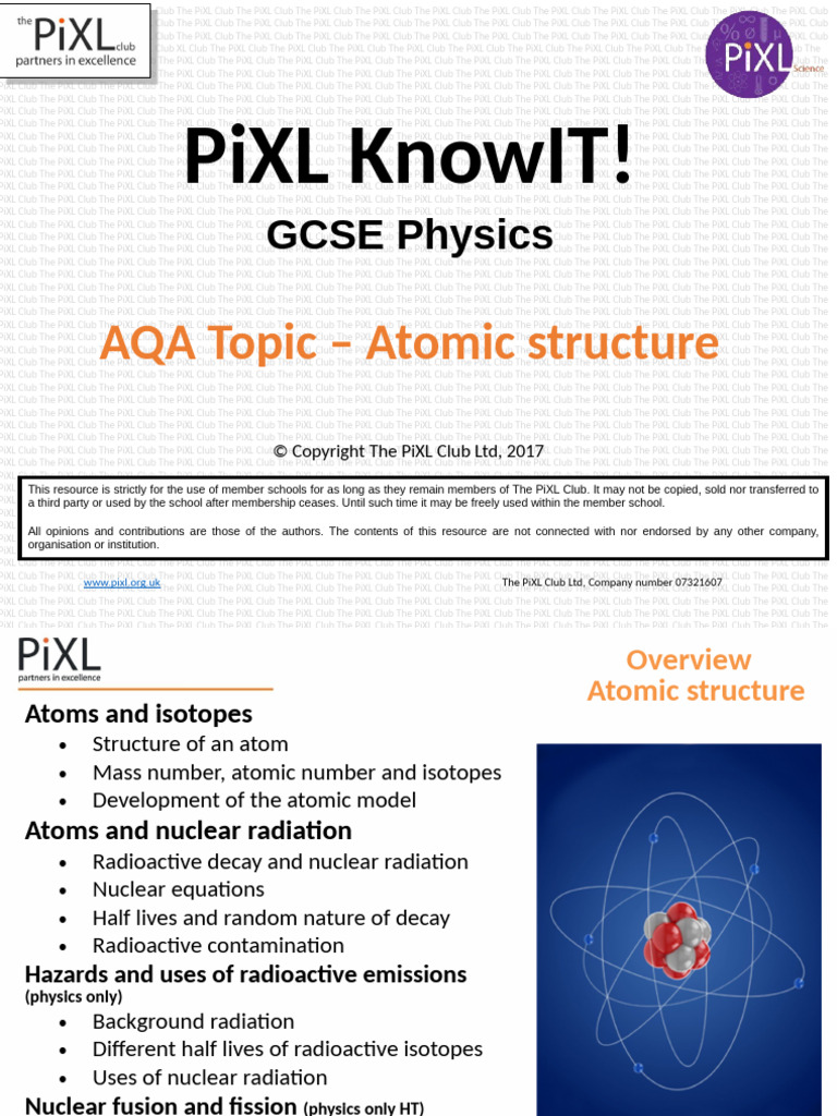 Paper 1 - Atomic Structure Revision Powerpoint 4 | PDF | Atoms ...
