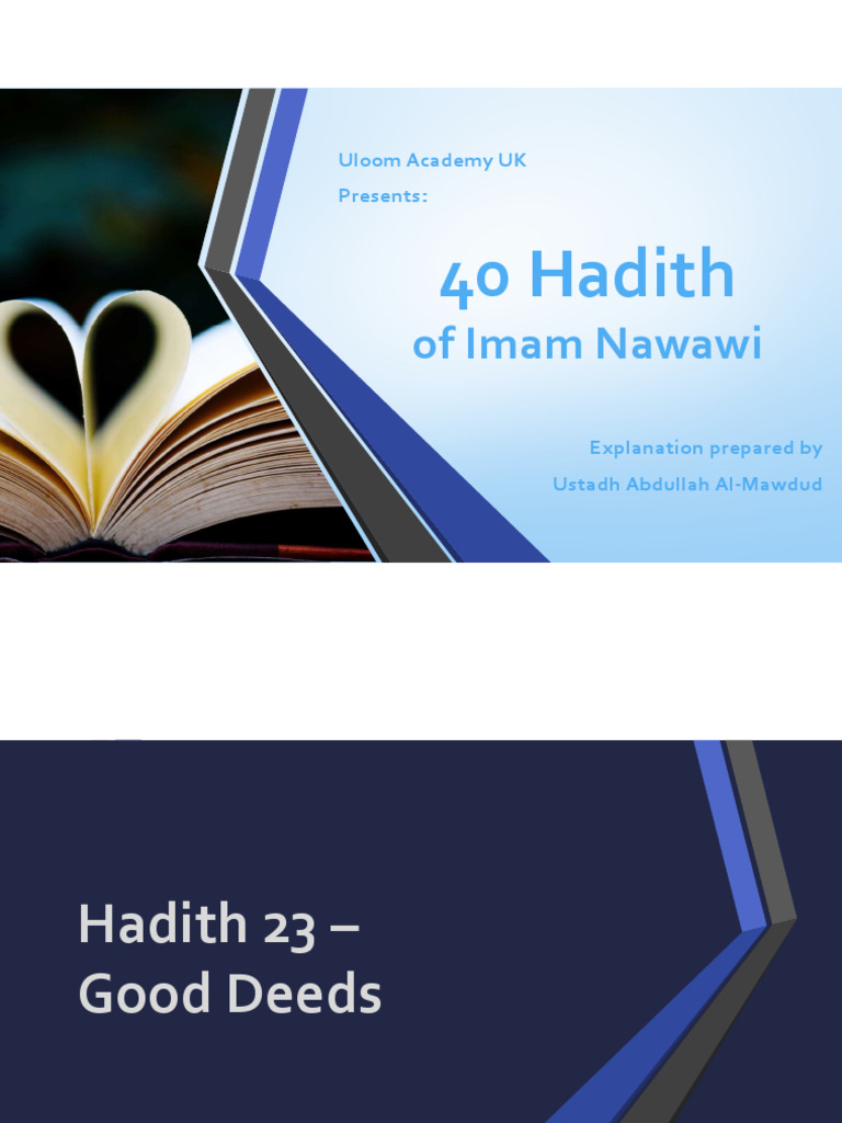 Notes - Lesson 2 (Level-3) - Hadith 23 - Good Deeds | PDF | Quran | Islam