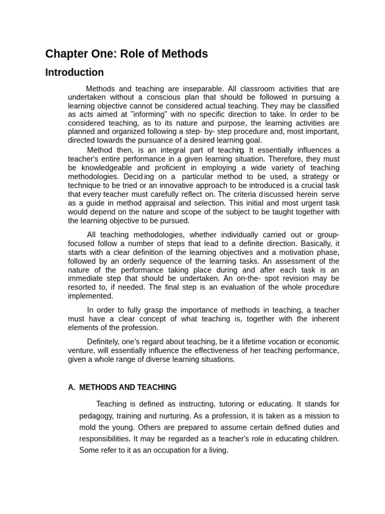 Importance of Teaching Methods | PDF | Educational Assessment | Teachers