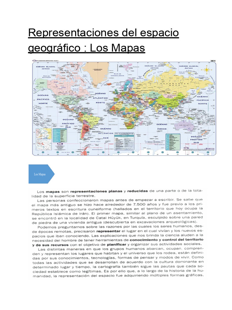 Representaciones Del Espacio Geográfico - Los Mapas | PDF