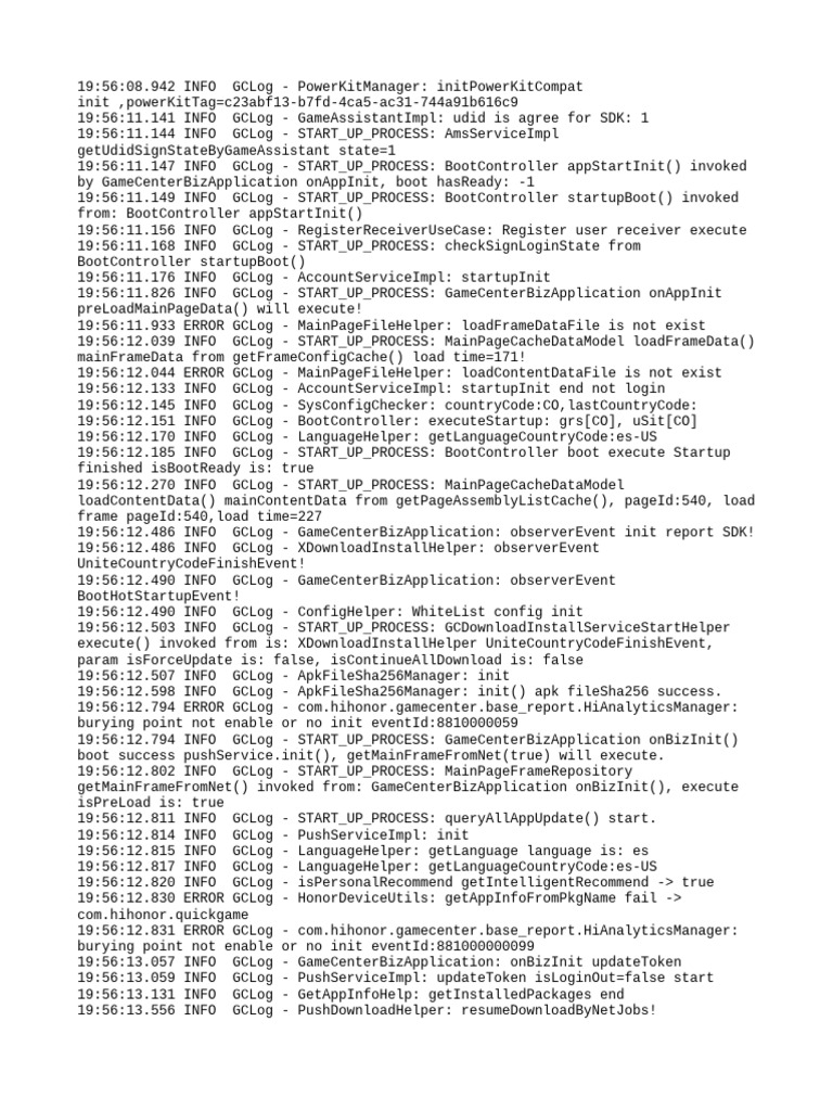 GameCenter Initialization Log Analysis | PDF | Hypertext | Network ...
