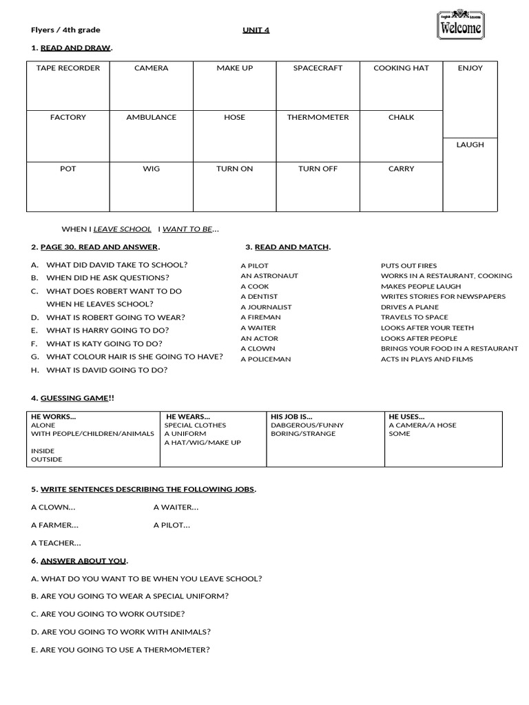 Flyers Unit 4 Overview | PDF
