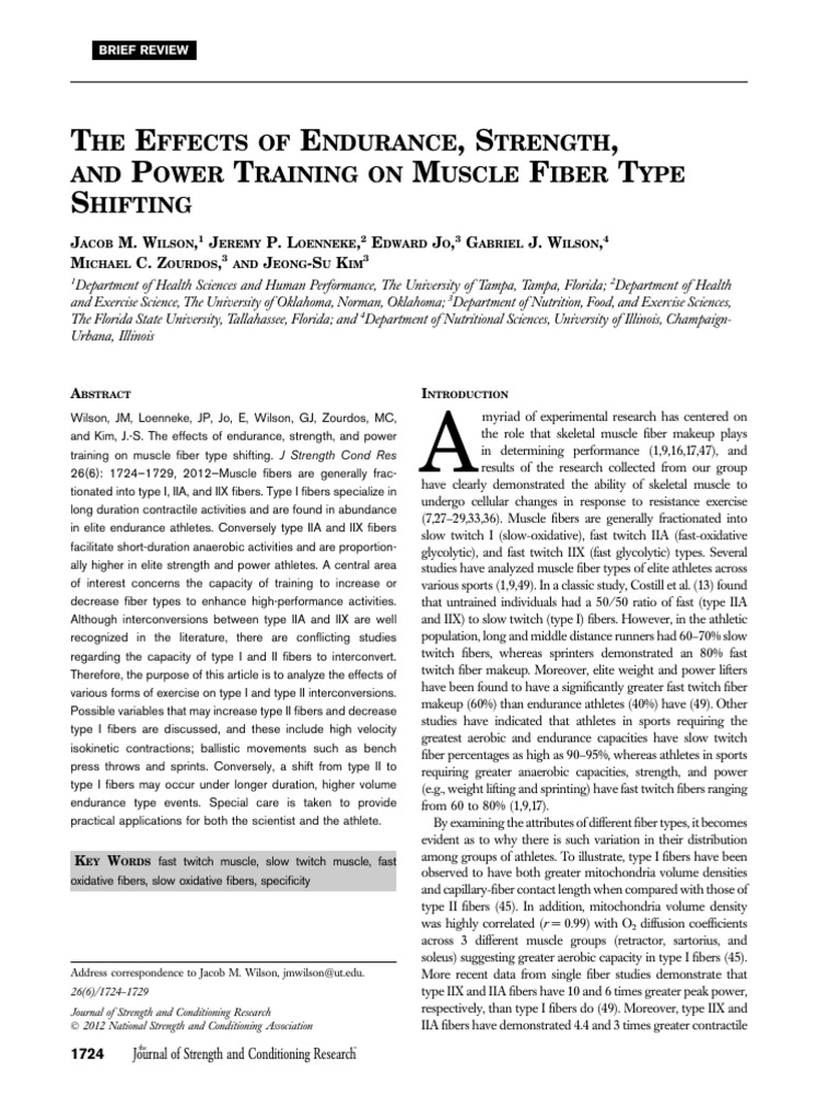 The Effects of Endurance, Strength, and Power.37 | PDF | Skeletal ...