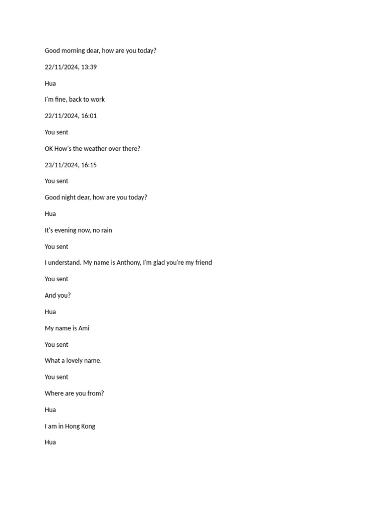 First Conversation | PDF