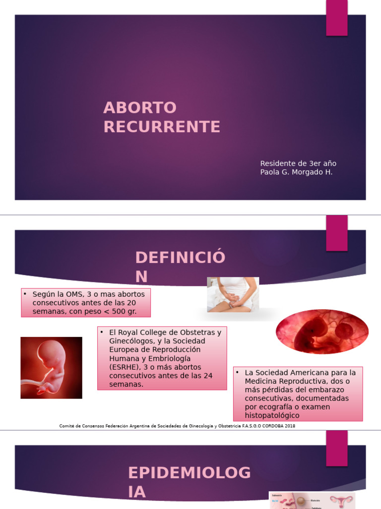 Aborto Recurrente | PDF | El embarazo | Ovario