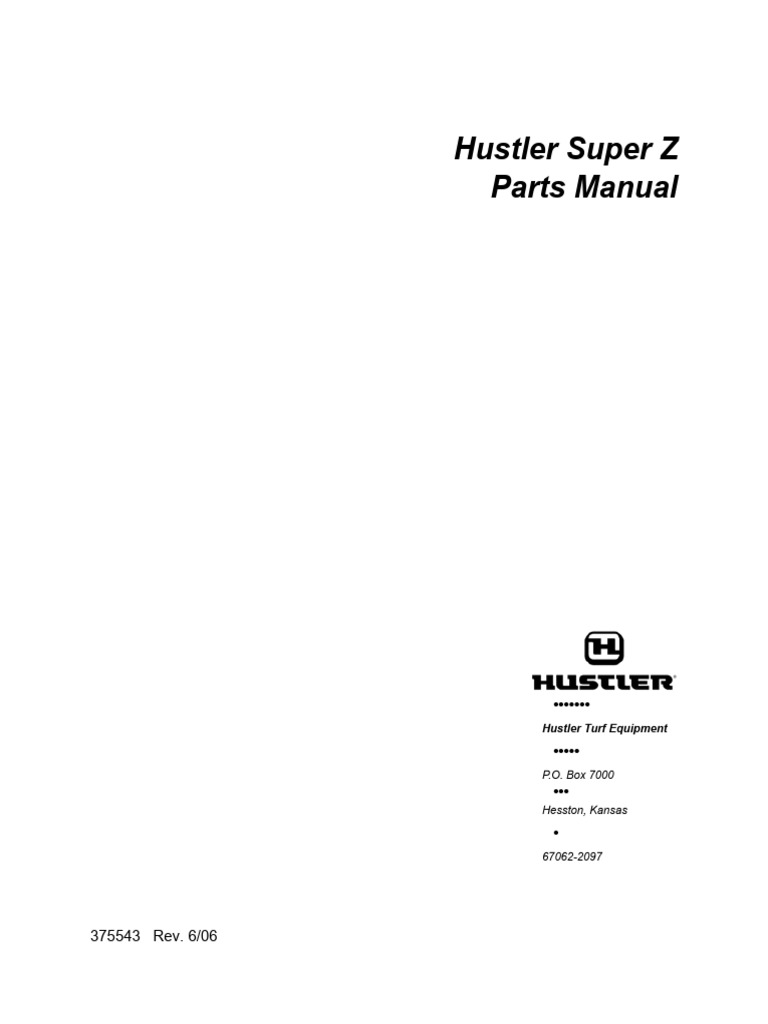 Fascinating Hustler Super Z Parts Manual Photos