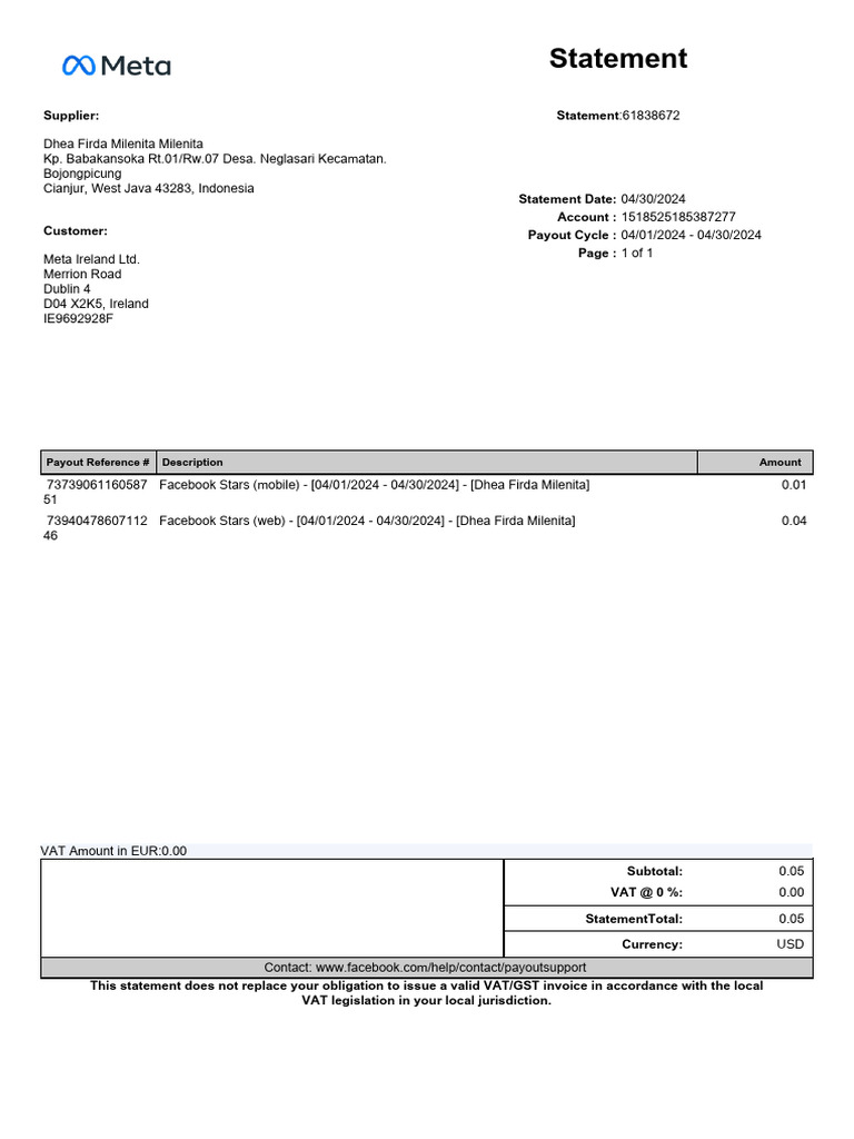 Statement_61838672 | PDF | Government Finances | Business