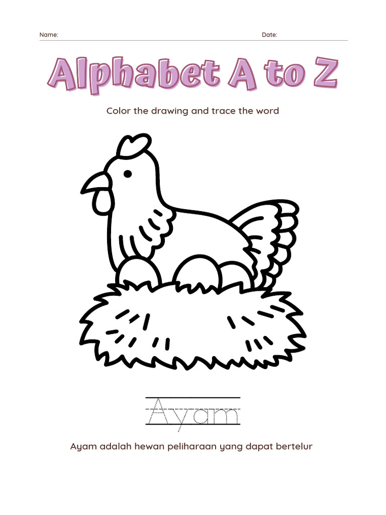 Alphabet A To Z Coloring Worksheet Set - 20250226 - 144049 - 0000 | PDF
