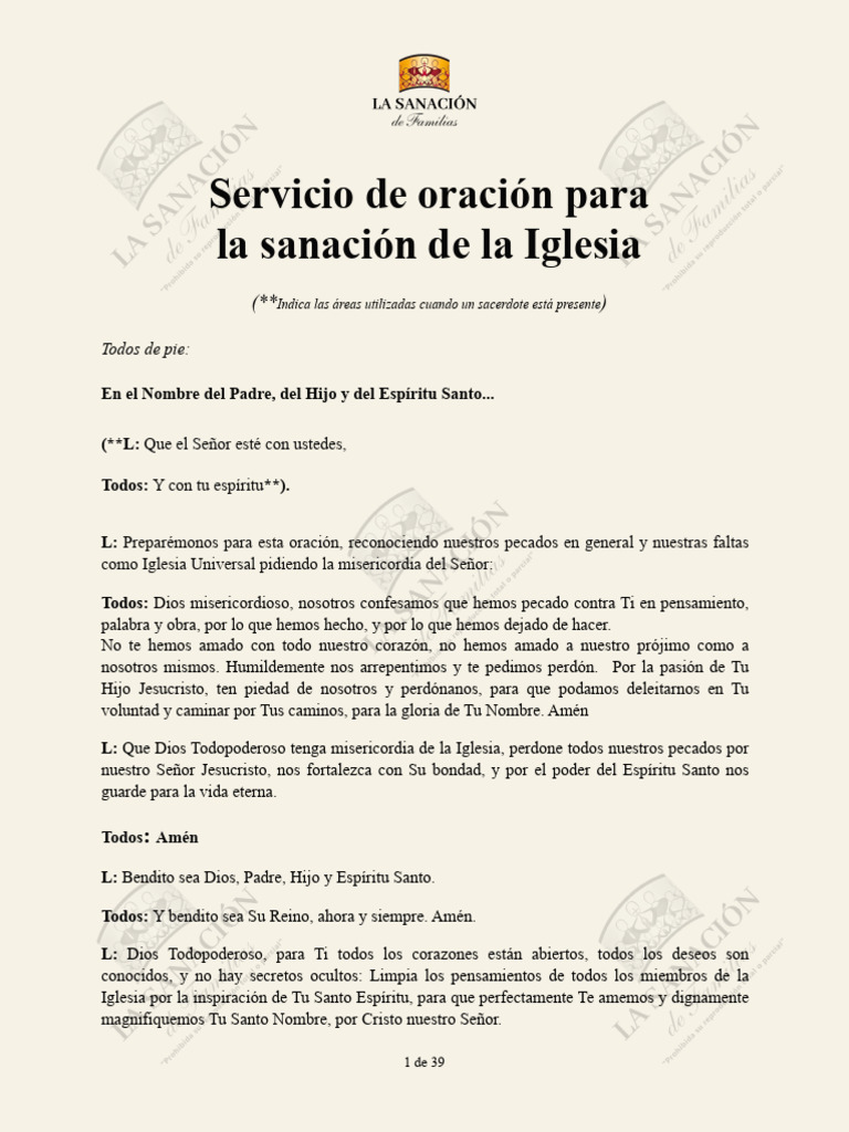 Oración de Gloria por la Iglesia | PDF | Cristo (título) | Cruzadas