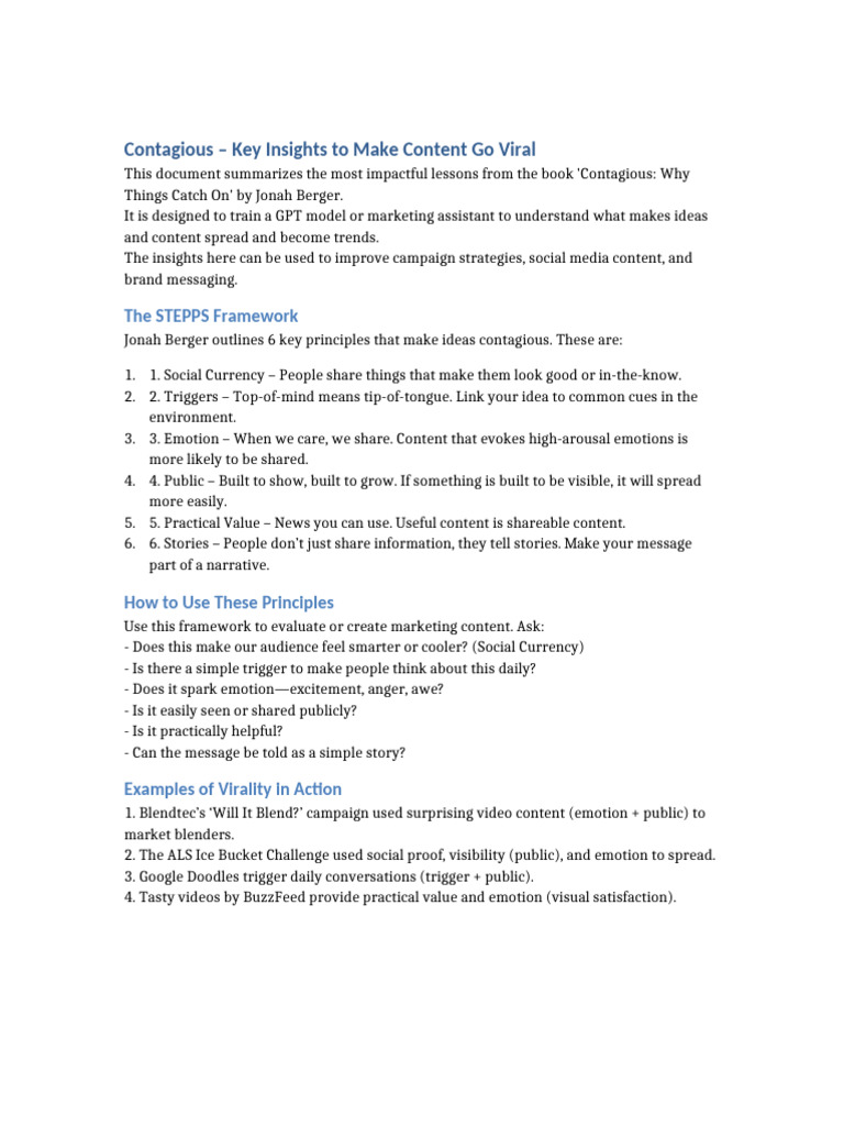 Insights on the STEPPS Framework | PDF