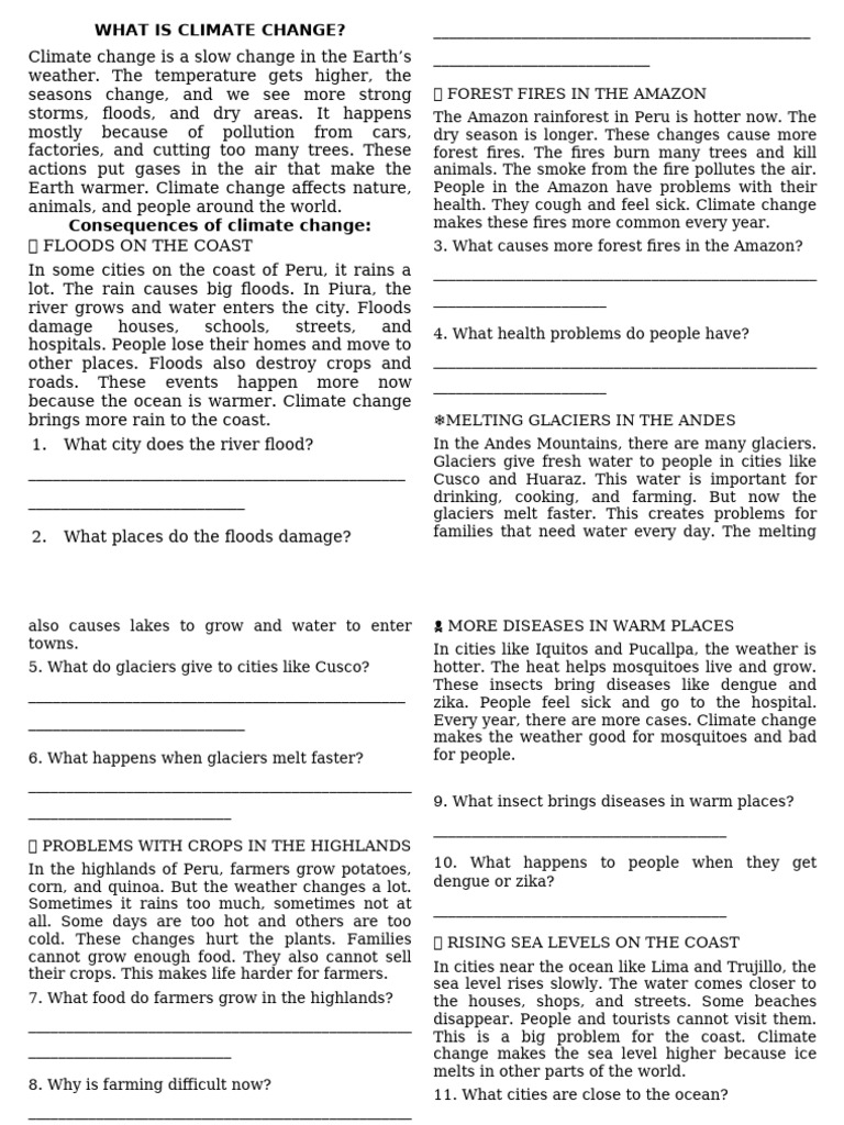 Understanding Climate Change Effects | PDF | Climate Change | Amazon ...