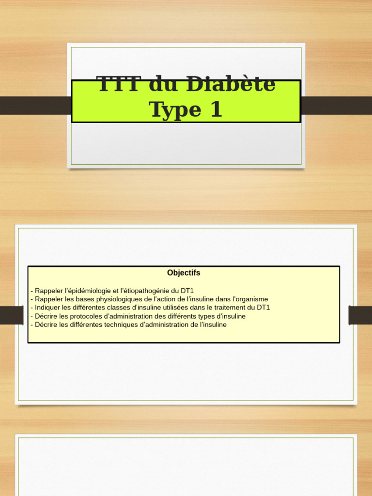 Diabète de Type 1 : Épidémiologie et Insuline | PDF | Insuline ...
