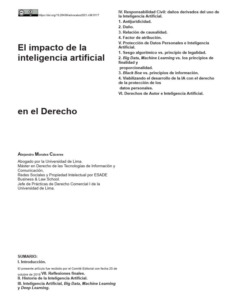 Impacto de la IA en el Derecho | PDF | Inteligencia artificial ...