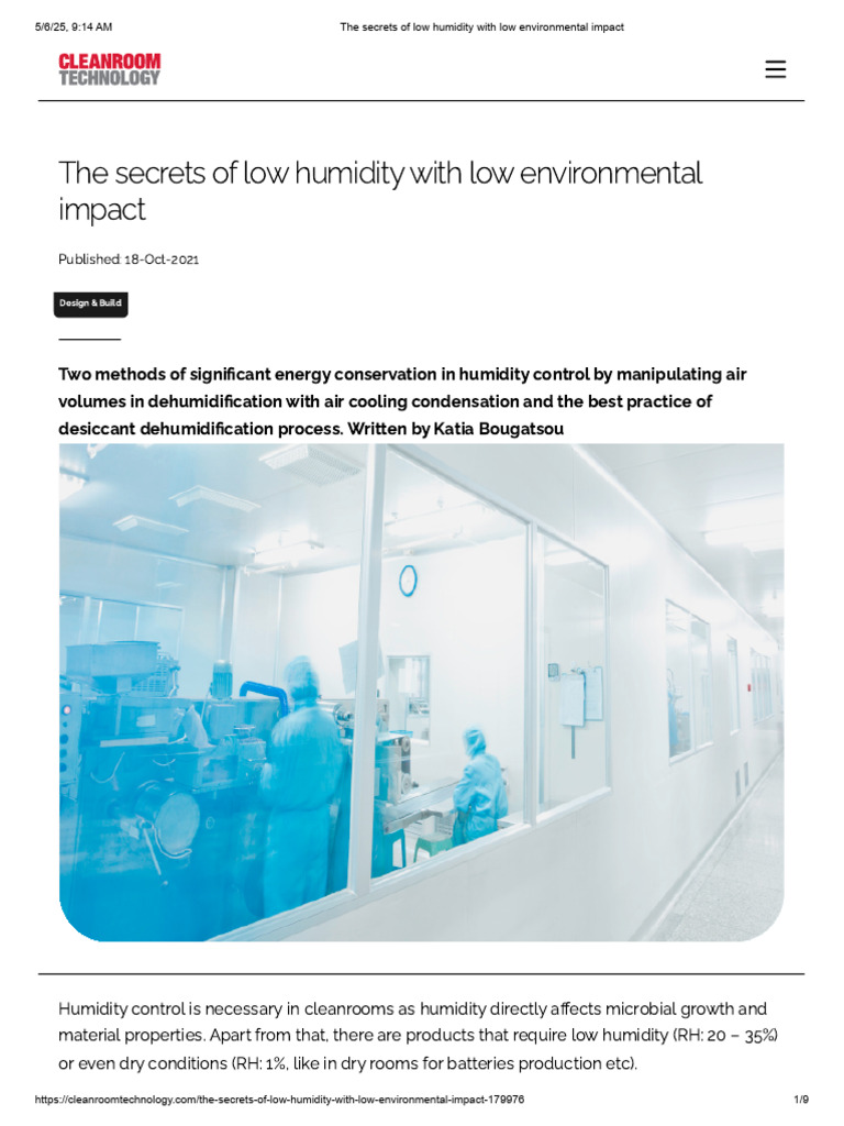 The Secrets of Low Humidity With Low Environmental Impact | PDF ...
