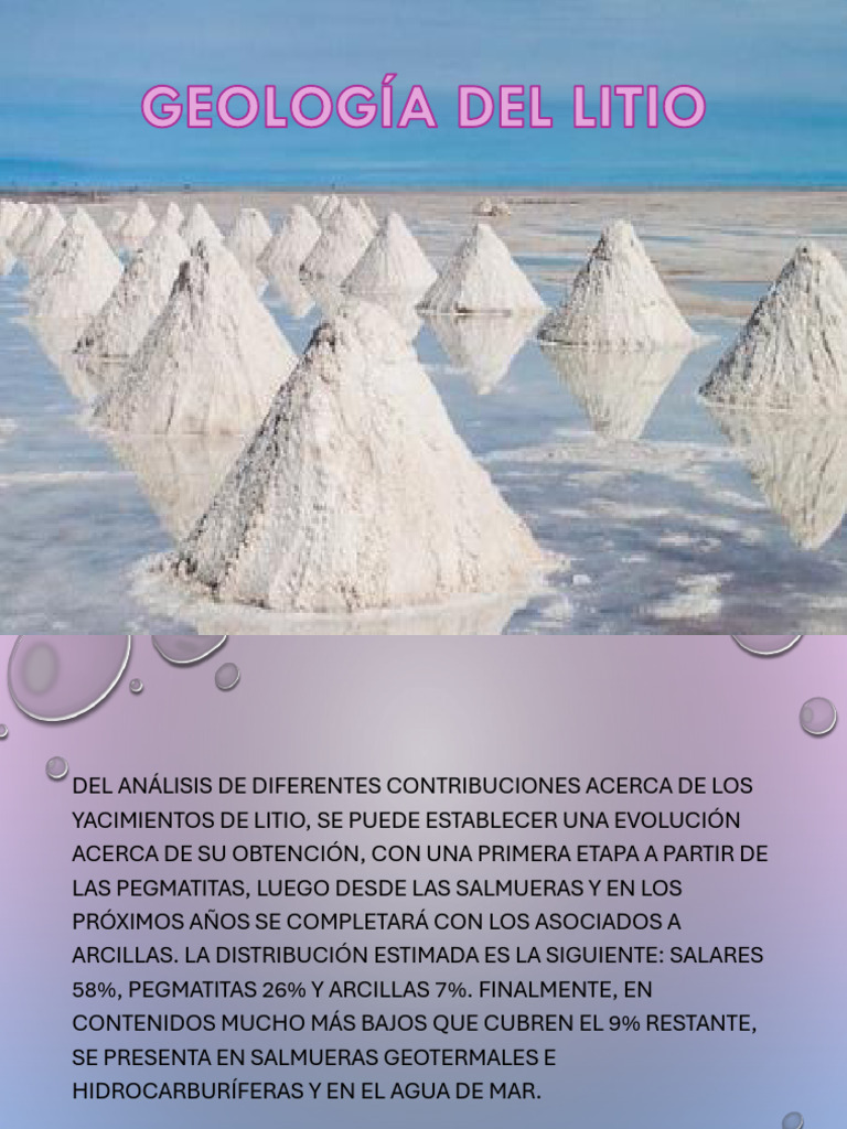 Geología y Yacimientos de Litio | PDF | Litio | Roca (geología)