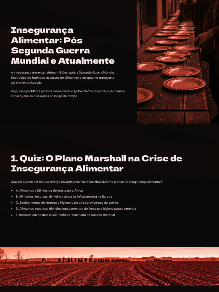 Insegurança Alimentar: Causas e Soluções | PDF | Agricultura | Fome