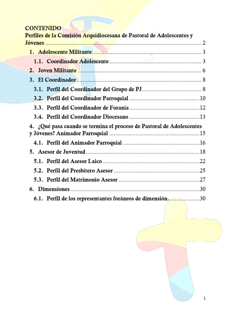 Perfiles de Pastoral Juvenil y Adolescentes | PDF | Iglesia Católica ...