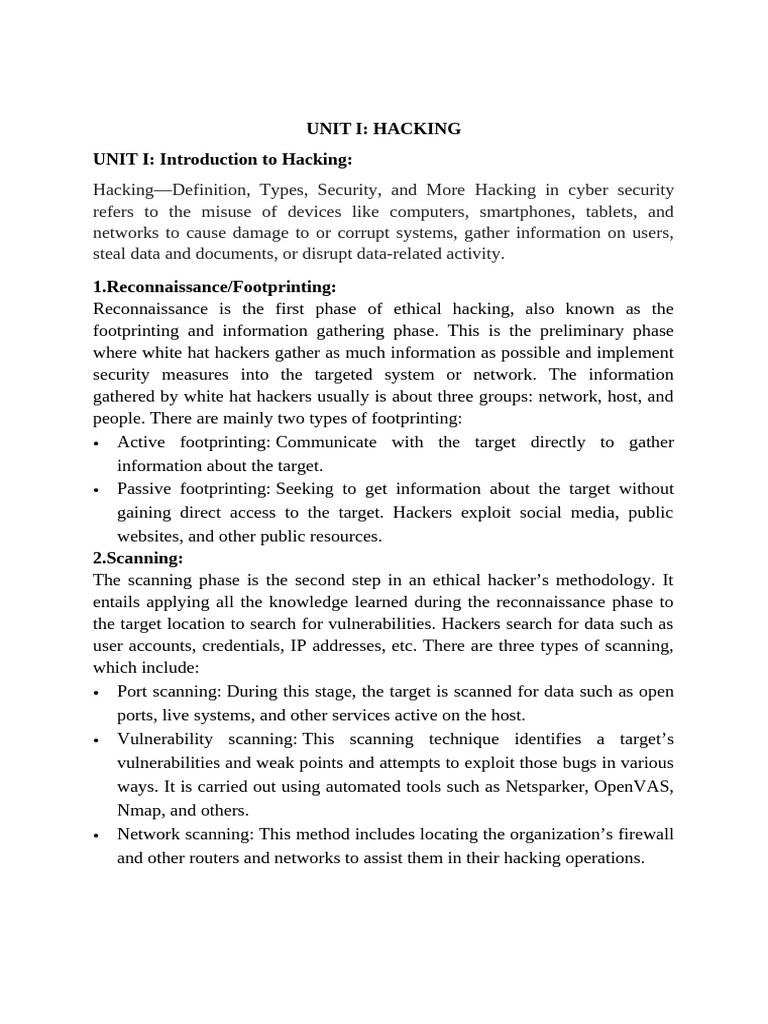 Introduction to Hacking and Networks | PDF | Virtualization | Computer ...